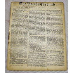 Boston Chronicle, February 29 - March 7, 1768. Vol. I, No. 12.
